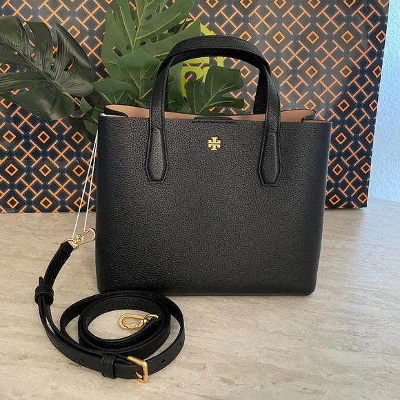 New , tory burch black small tote bag - Picture 9 of 13